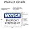 Signmission Emergency Response Kit, 24 in W x Rectangle, Vinyl Decal OS-2PACK-NS-D-1824-L-15581 - alternate 5